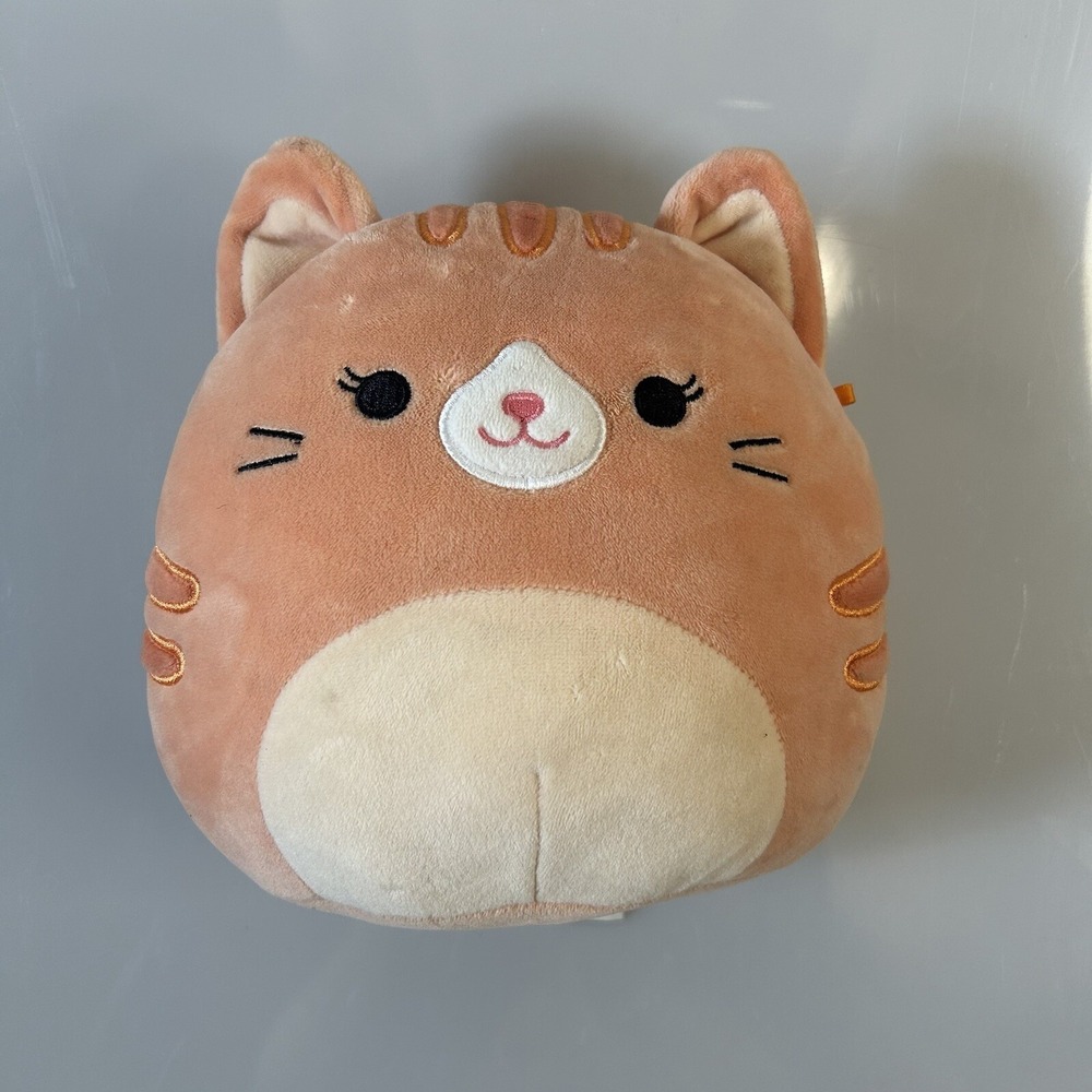 Squishmallow Gigi Orange Tabby Cat KellyToy Plush 5"